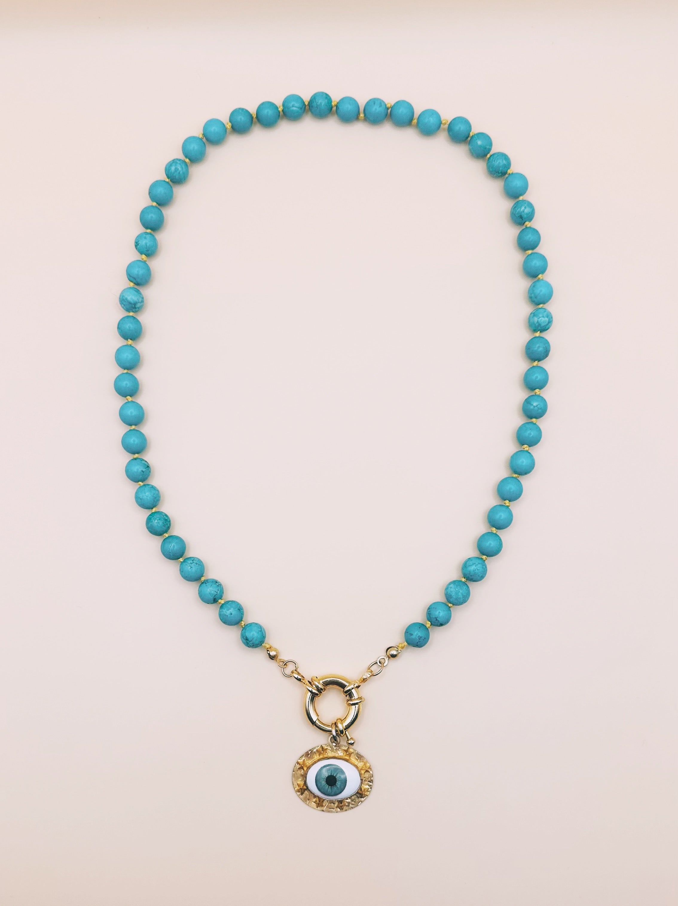 Arcturian Metatron Causal Karma Device Turquoise Healing Necklace