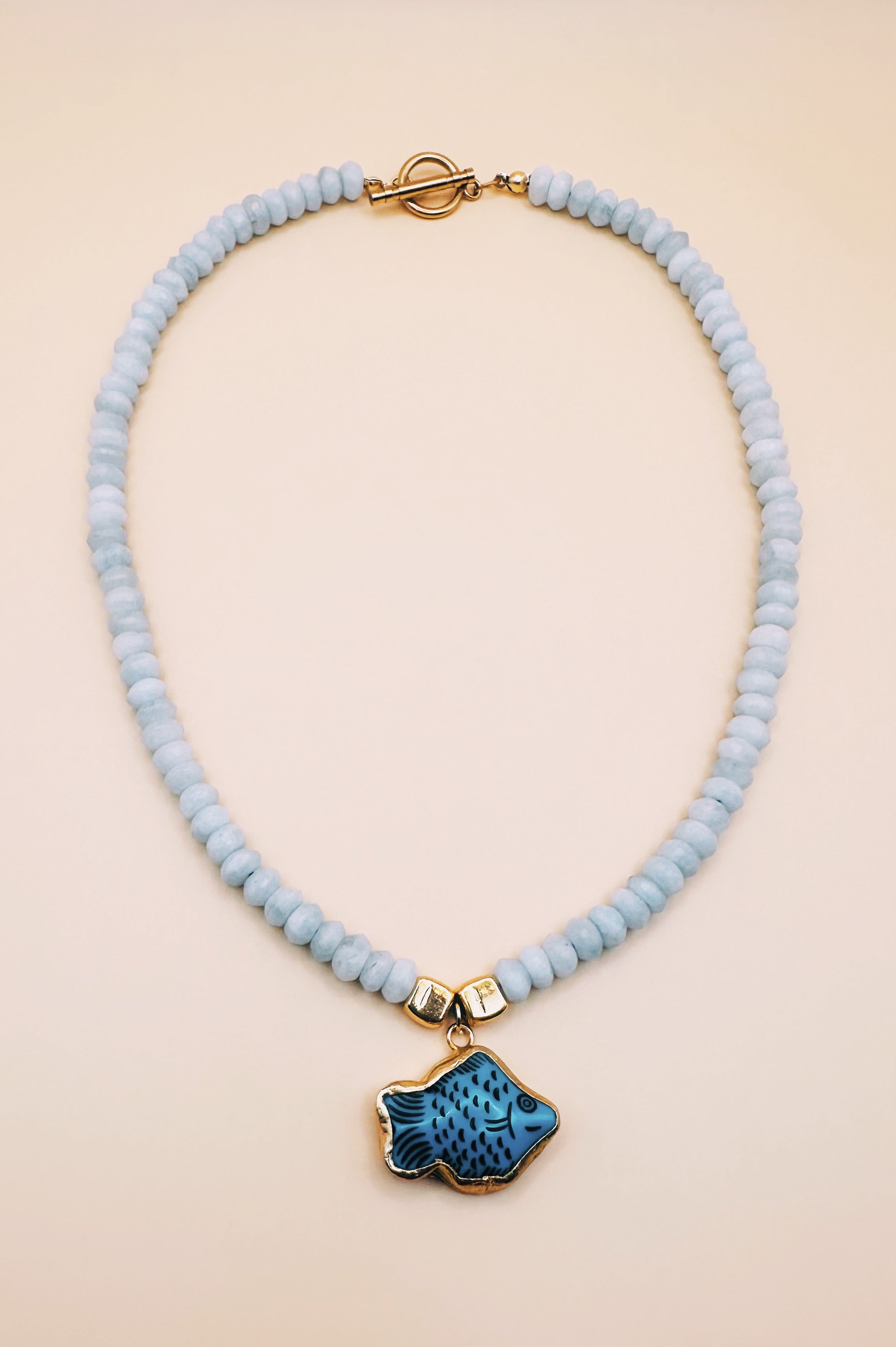 Arcturian Metatron Spiritual Ancestral Device Aquamarine Healing Necklace