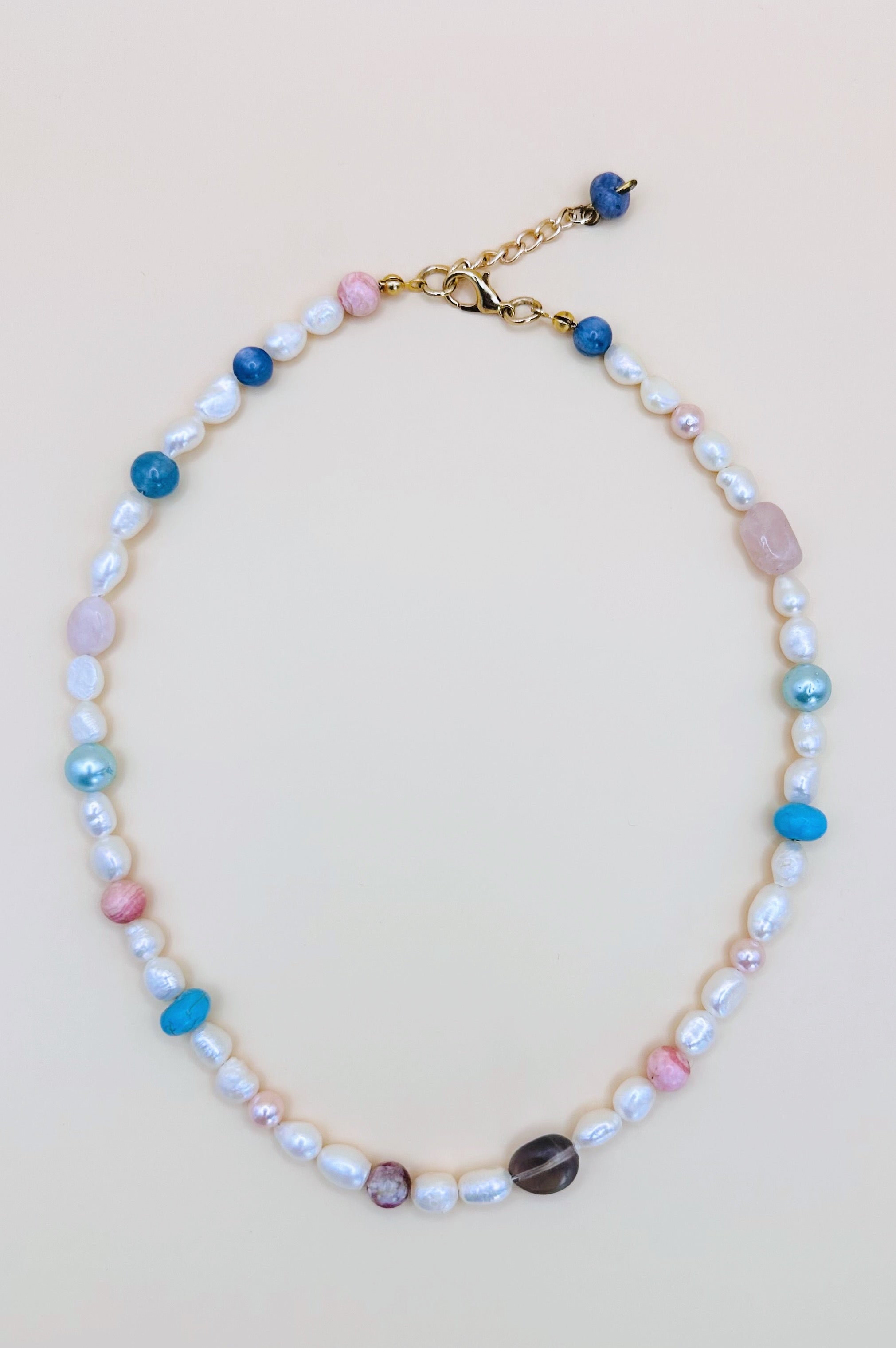 Lemurian Council of Elders Pearl and Crystal Healing Necklace
