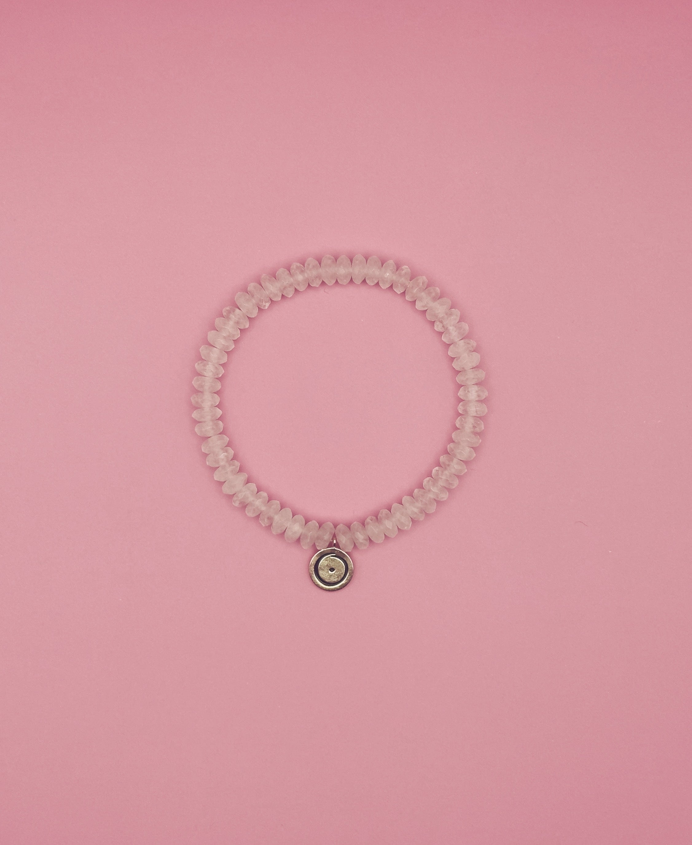 Atlantean Sun Healing Bracelet 14k Rose Quartz Crystal