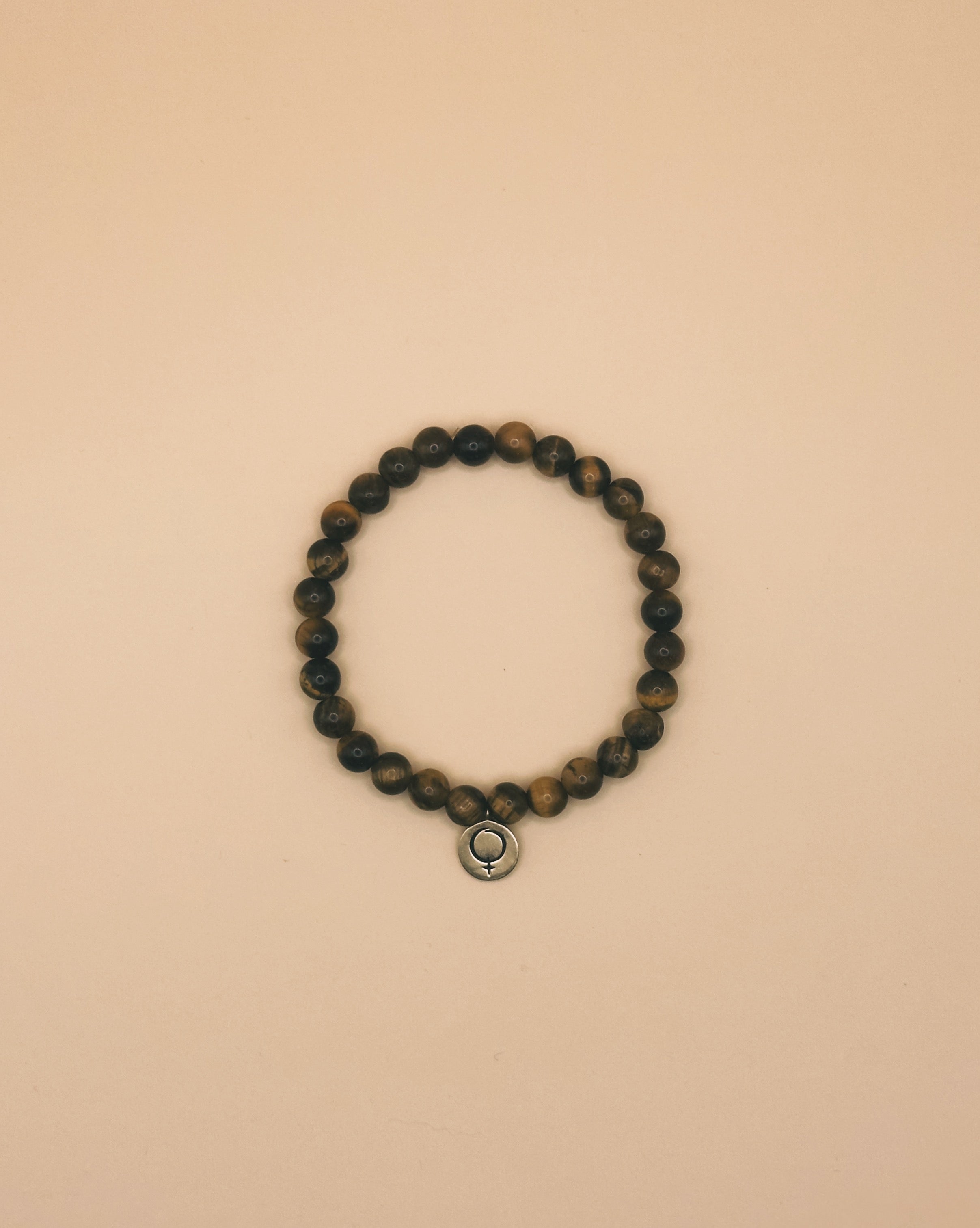 Atlantischer Planet Mars – Mangal-Energie-Armband mit vedischem Tigerauge für Tatkraft und Entschlossenheit, Mars-Anhänger aus 14 Karat Gold 